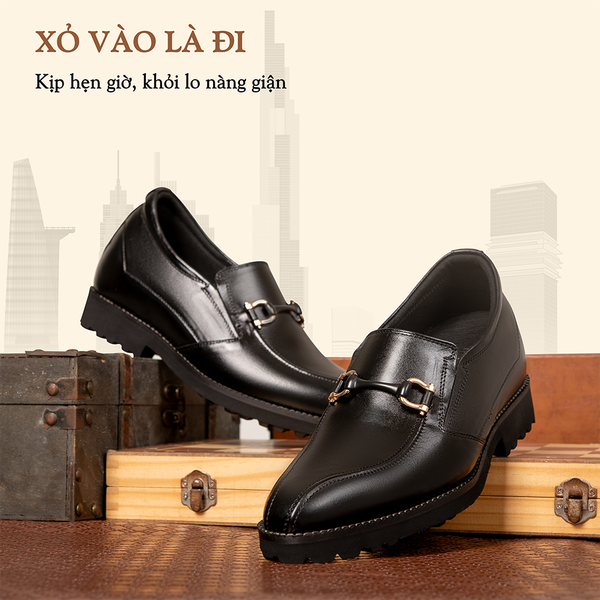 GIÀY CAO NAM SIÊU NHẸ S1097 ĐEN 7.5CM