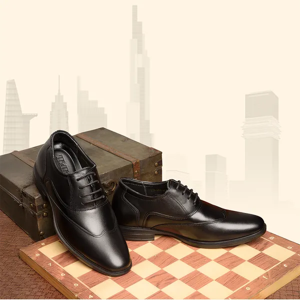 GIÀY CAO NAM T401 ĐEN CAO 6.5CM