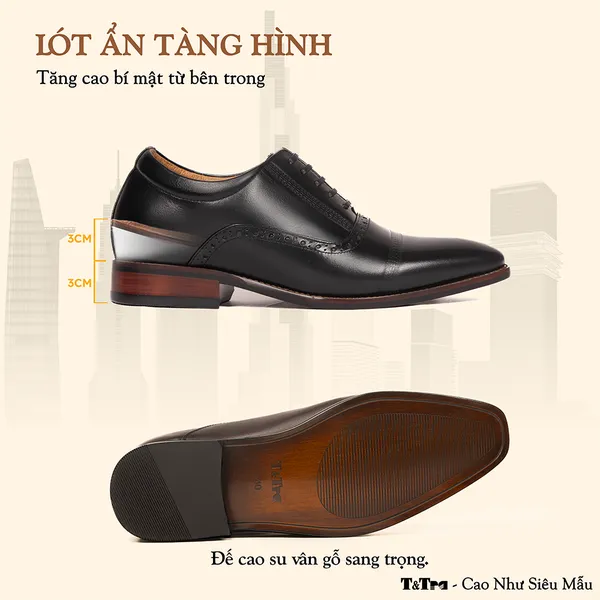 GIÀY CAO NAM A210Đ 6CM - LUXURY SHOES