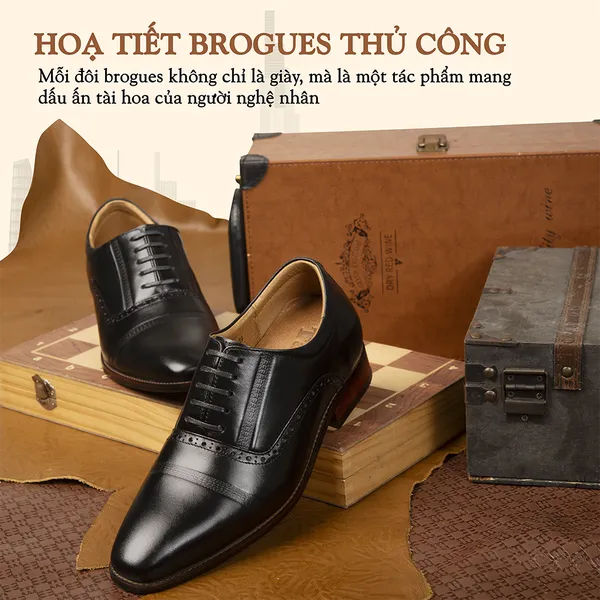 GIÀY CAO NAM A210Đ 6CM - LUXURY SHOES