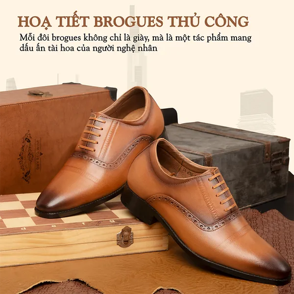 GIÀY CAO NAM A210NB 6CM - LUXURY SHOES