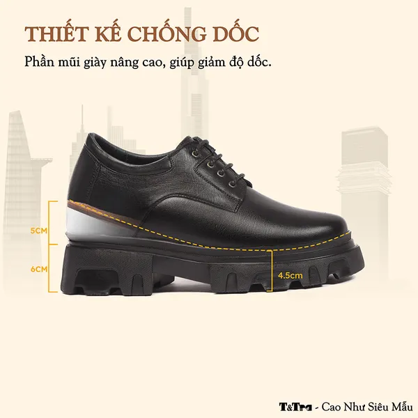 GIÀY TĂNG CHIỀU CAO NAM  SIÊU NHẸ T167 ĐEN SỌC CAO 11CM