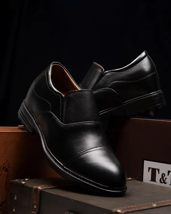 GIÀY ĐỘN NAM CAO 8CM SIÊU ÊM- CHỐNG DỐC T76 ĐEN