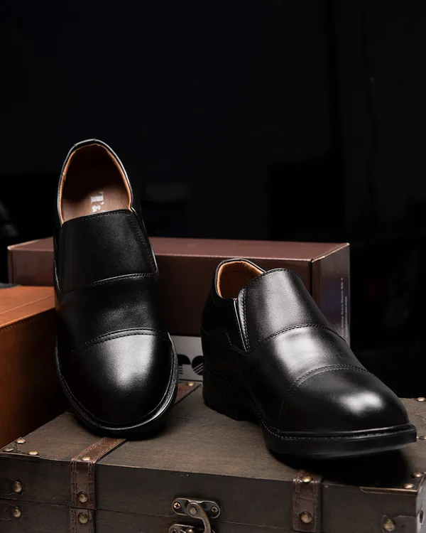 GIÀY ĐỘN NAM CAO 8CM SIÊU ÊM- CHỐNG DỐC T76 ĐEN