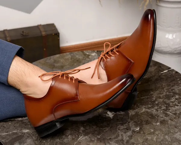 GIÀY TĂNG CHIỀU CAO NAM S955 NÂU WAT CAO 6CM