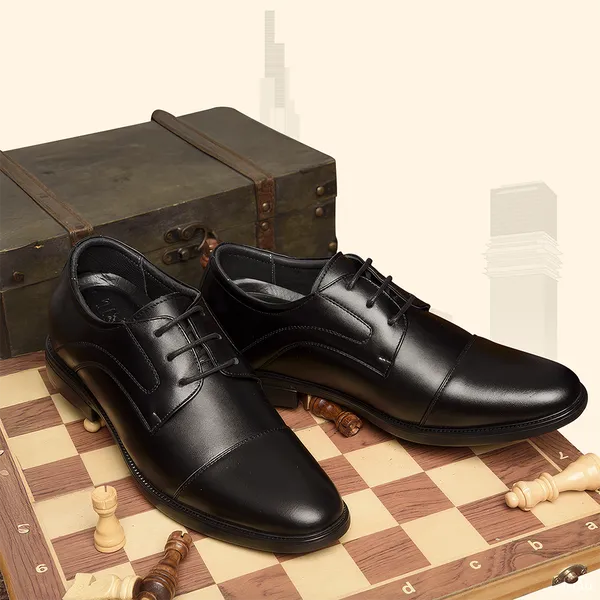 GIÀY CAO NAM T451 ĐEN CAO 6.5CM