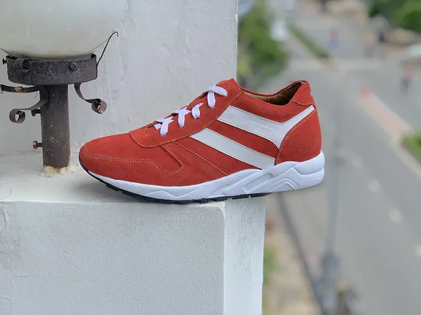 GIÀY CAO NAM SIÊU NHẸ - SIÊU ÊM T20 ĐỎ 8CM