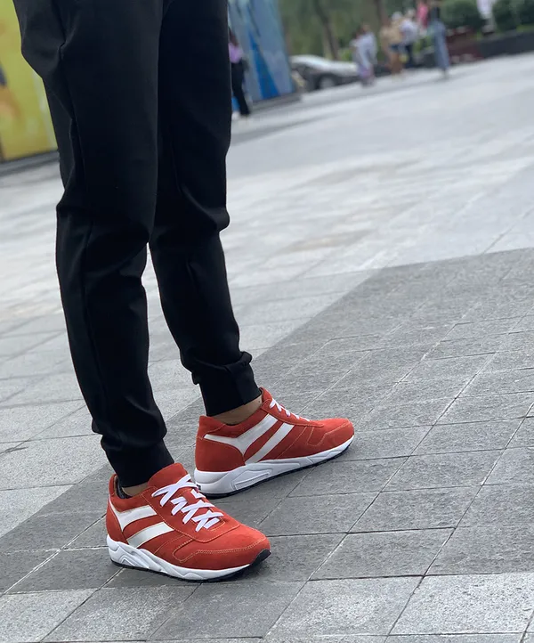 GIÀY CAO NAM SIÊU NHẸ - SIÊU ÊM T20 ĐỎ 8CM