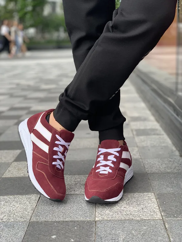 GIÀY CAO NAM SIÊU NHẸ - SIÊU ÊM T20 ĐỎ ĐÔ 8CM