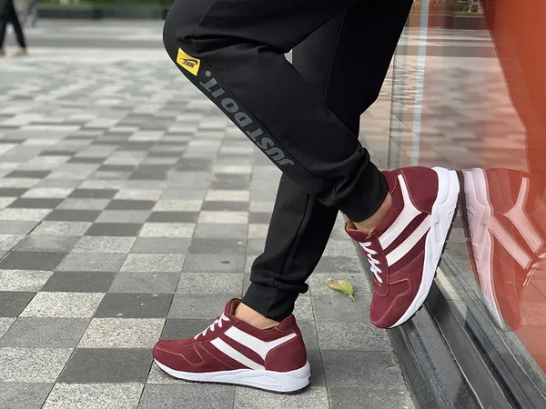 GIÀY CAO NAM SIÊU NHẸ - SIÊU ÊM T20 ĐỎ ĐÔ 8CM
