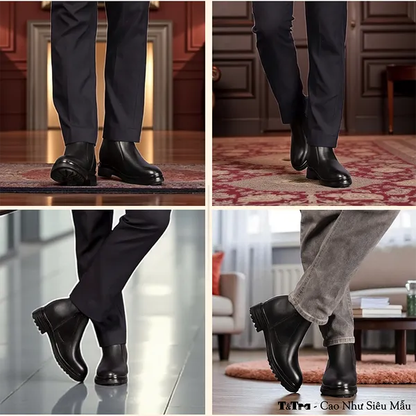 GIÀY CAO CỔ NAM SIÊU NHẸ T101Đ CAO 9CM