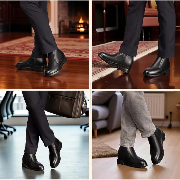 GIÀY BOOTS NAM SIÊU NHẸ T101Đ CAO 11CM