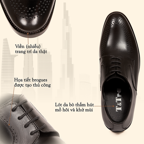 GIÀY TĂNG CHIỀU CAO NAM S2113 ĐEN 6.5CM