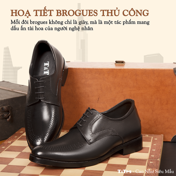 GIÀY TĂNG CHIỀU CAO NAM S2113 ĐEN 6.5CM