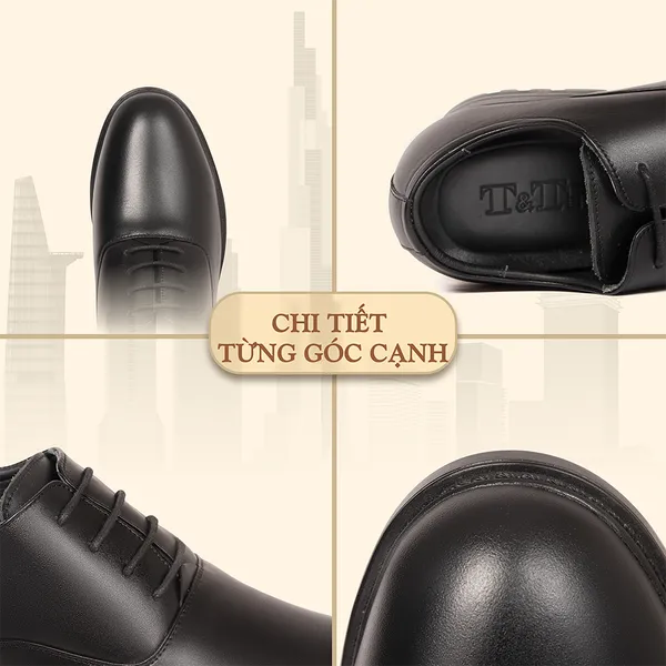 GIÀY ĐỘN NAM CAO 8CM SIÊU ÊM- CHỐNG DỐC T88 ĐEN