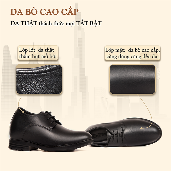 GIÀY ĐỘN NAM CAO 8CM SIÊU ÊM - CHỐNG DỐC T82