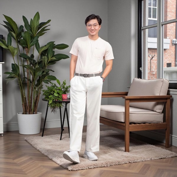 GIÀY ĐẾ CAO NAM SIÊU NHẸ T228 TRẮNG CAO 6CM
