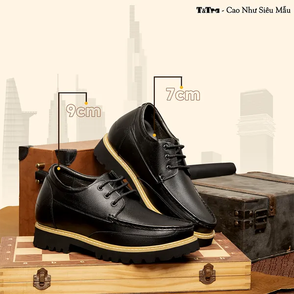 GIÀY TĂNG CHIỀU CAO NAM SIÊU NHẸ T123Đ CAO 9CM