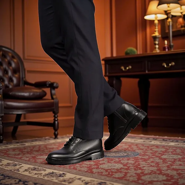 GIÀY CAO CỔ NAM SIÊU NHẸ  T102 ĐEN CAO 7CM