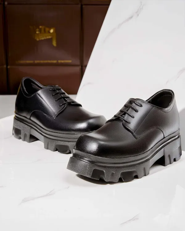 GIÀY CAO NAM  SIÊU NHẸ T168 ĐEN CAO 9CM