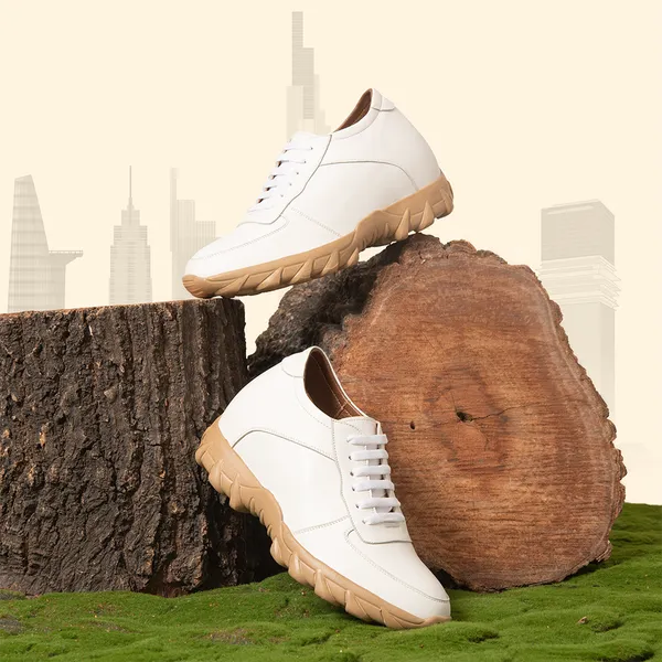 GIÀY CAO NAM T150 TRẮNG CAO 10CM