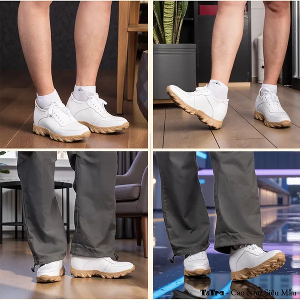 GIÀY CAO NAM T150 TRẮNG CAO 10CM
