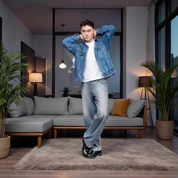 GIÀY CAO CỔ NAM SIÊU NHẸ S1077A ĐEN CAO 8CM