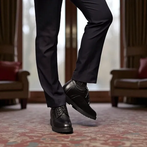 GIÀY CAO NAM T178 ĐEN SẦN CAO 11CM