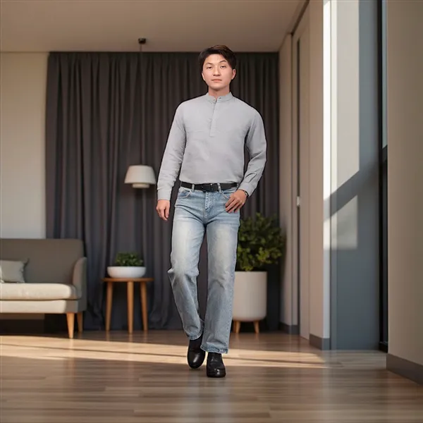 GIÀY ĐẾ CAO NAM  SIÊU NHẸ T143 ĐEN CAO 7CM