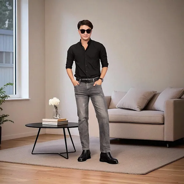 GIÀY BOOTS NAM SIÊU NHẸ T101Đ CAO 7CM