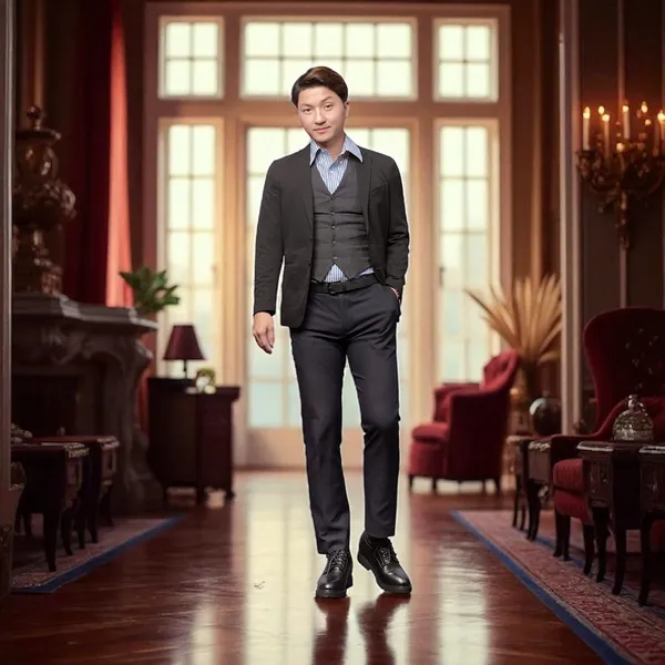 GIÀY CAO NAM T178 ĐEN SẦN CAO 11CM