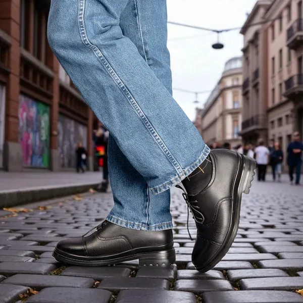 GIÀY CAO NAM  SIÊU NHẸ T122 ĐEN CAO 7CM