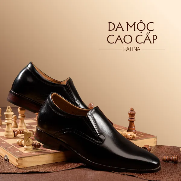 GIÀY TĂNG CHIỀU CAO NAM A215 ĐEN 6CM