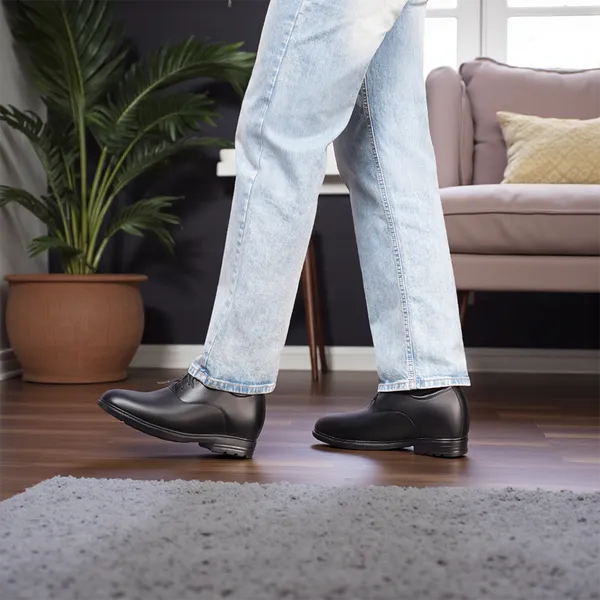 GIÀY ĐỘN NAM CAO 8CM SIÊU ÊM- CHỐNG DỐC T88 ĐEN