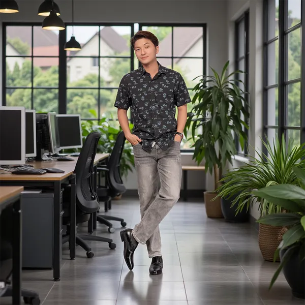 GIÀY TĂNG CHIỀU CAO NAM A211 ĐEN CAO 6CM