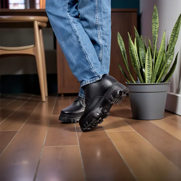 GIÀY TĂNG CHIỀU CAO NAM  SIÊU NHẸ T112 ĐEN CAO 11CM