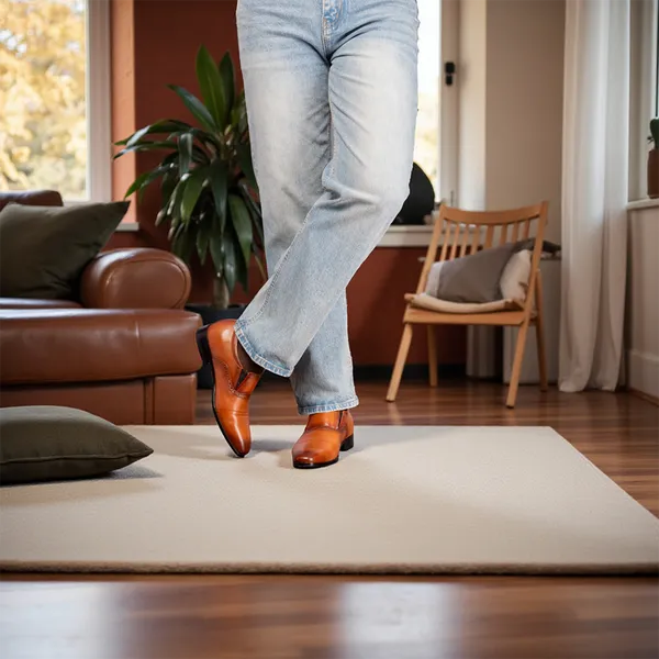 GIÀY TĂNG CHIỀU CAO NAM A211 NÂU BÒ CAO 6CM