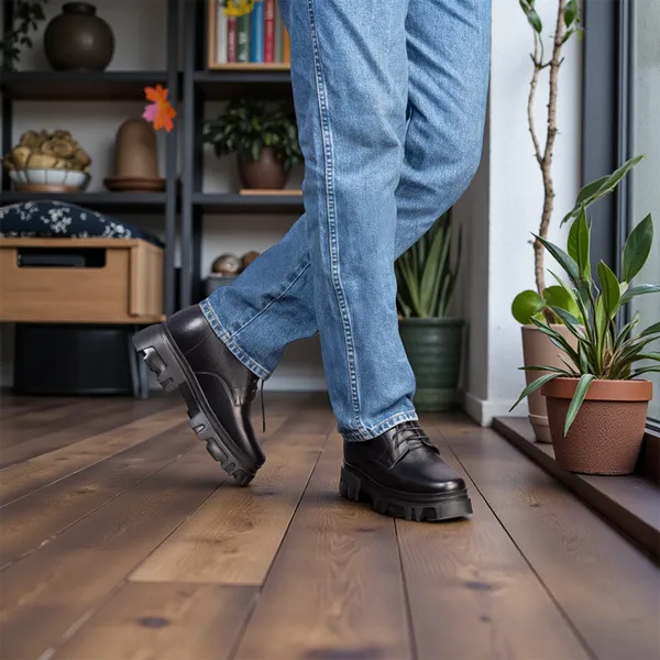 GIÀY TĂNG CHIỀU CAO NAM  SIÊU NHẸ T112 ĐEN CAO 11CM