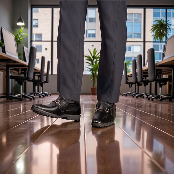 GIÀY CAO NAM SIÊU NHẸ S1097 ĐEN 7.5CM