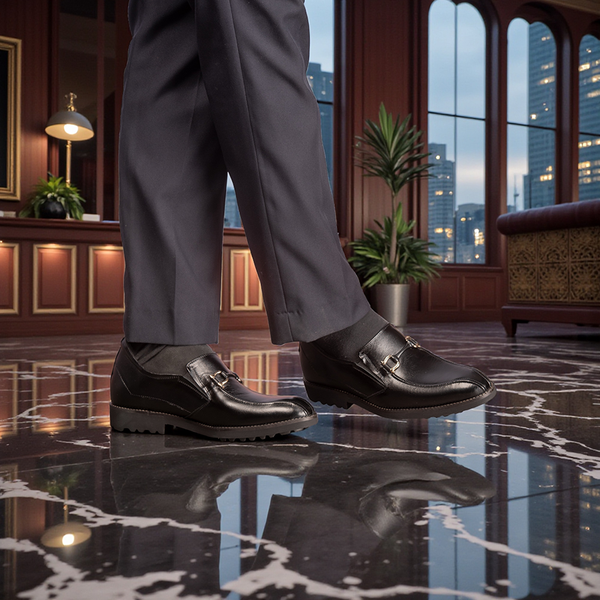 GIÀY CAO NAM SIÊU NHẸ S1097 ĐEN 7.5CM