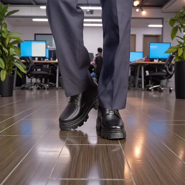 GIÀY TĂNG CHIỀU CAO NAM  SIÊU NHẸ T112 ĐEN CAO 13CM