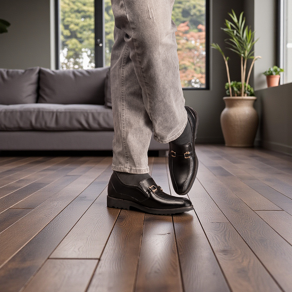 GIÀY CAO NAM SIÊU NHẸ S1097 ĐEN 7.5CM