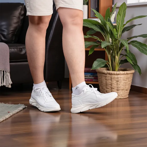 GIÀY ĐẾ CAO NAM SIÊU NHẸ T228 TRẮNG CAO 6CM