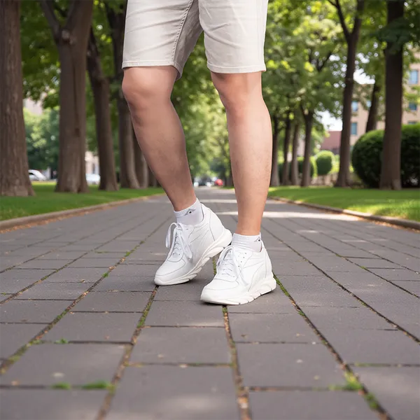 GIÀY CAO NAM SIÊU NHẸ T228 TRẮNG CAO 10CM