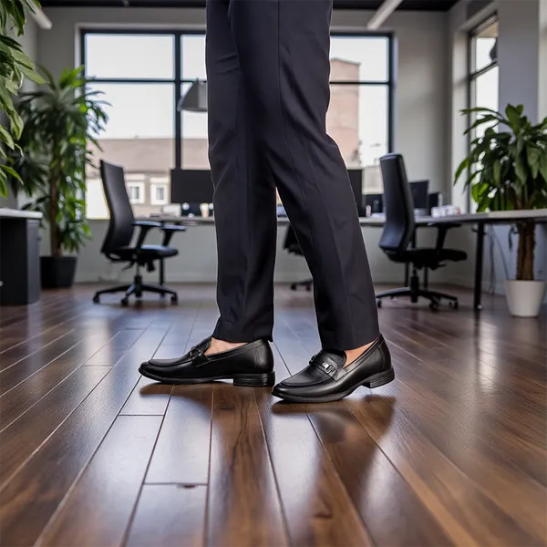 GIÀY CAO NAM T402 ĐEN CAO 6.5CM