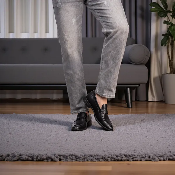 GIÀY CAO NAM T402 ĐEN CAO 6.5CM