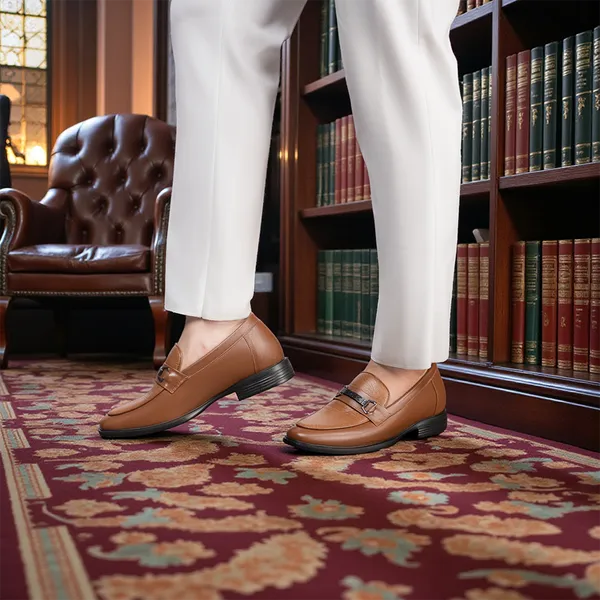 GIÀY CAO NAM T402 NÂU BÒ CAO 6.5CM