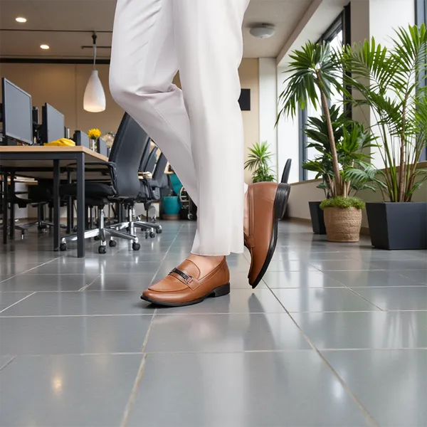 GIÀY CAO NAM T402 NÂU BÒ CAO 6.5CM