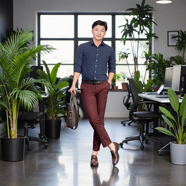 GIÀY CAO NAM T402 NÂU TỐI CAO 6.5CM