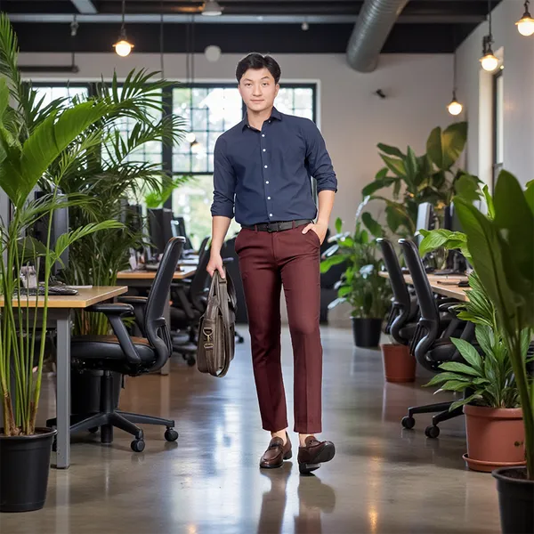 GIÀY CAO NAM T402 NÂU TỐI CAO 6.5CM